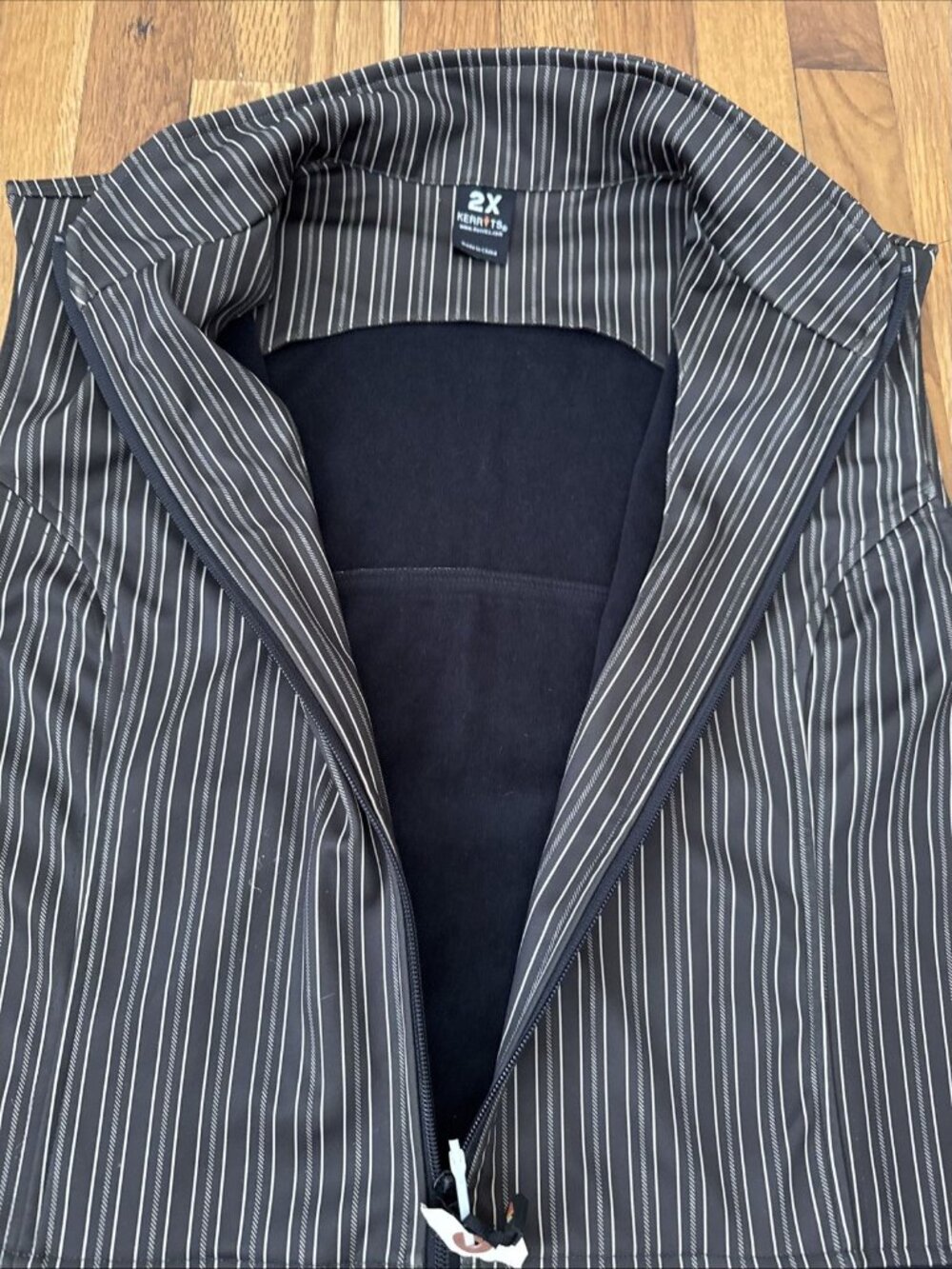 Kerrits EQ Equestrian Wear Striped Softshell Riding Vest Size 2X - Picture 9 of 11